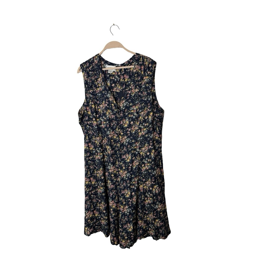 vintage S.Roberts rayon floral grunge 90s floral romper shortalls cottagecore 20